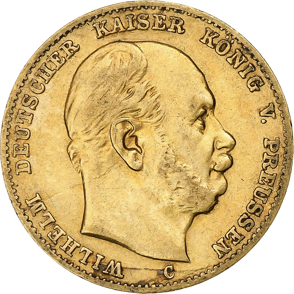 Allemagne, Prusse, Wilhelm I, 10 Mark, 1874 C, Francfort, KM 504