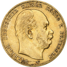 Allemagne, Prusse, Wilhelm I, 10 Mark, 1874 C, Francfort, KM 504