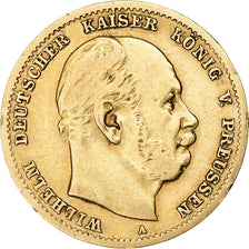 Coin, German States, PRUSSIA, Wilhelm I, 10 Mark, 1875, Berlin, EF(40-45), Gold