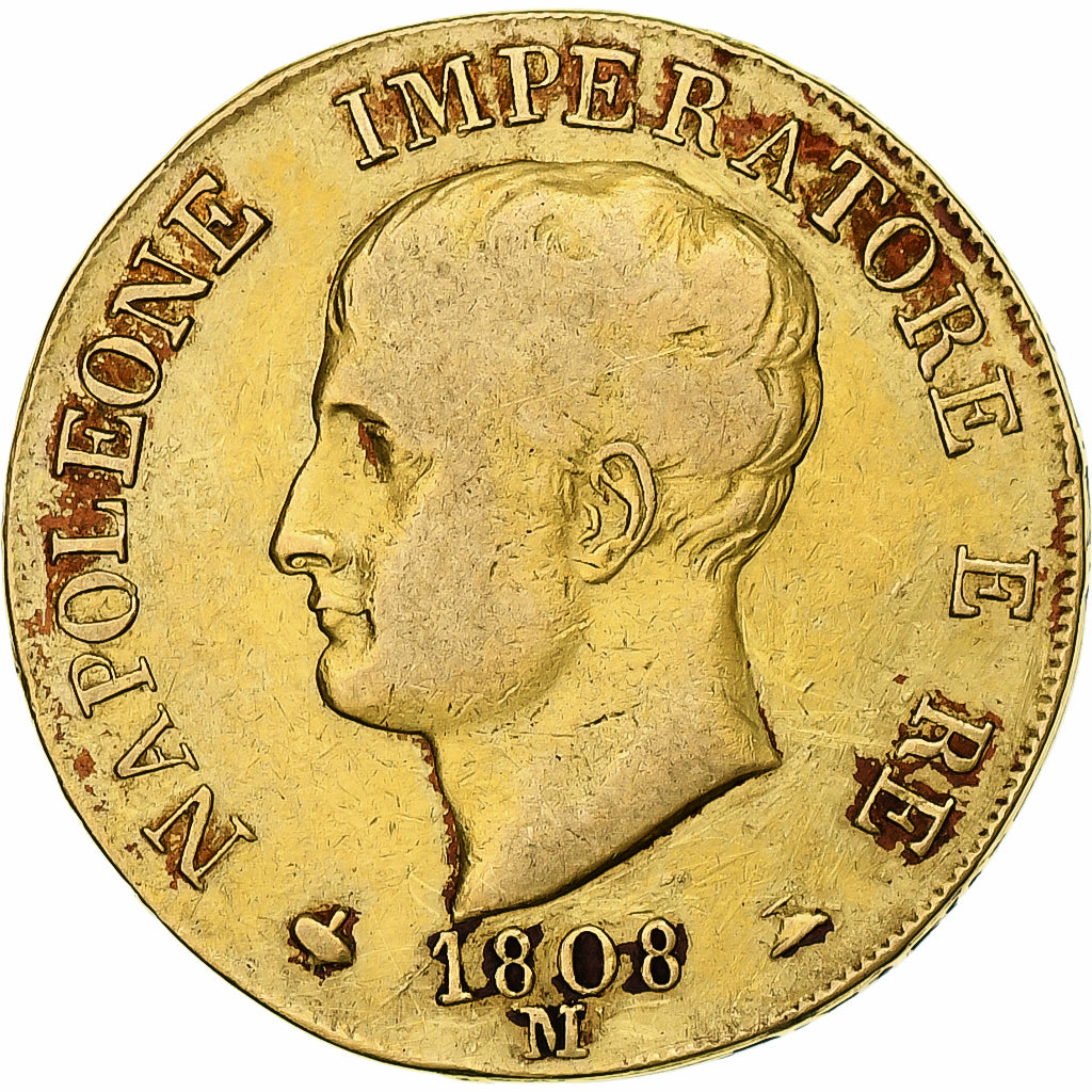 Monnaie, États italiens, KINGDOM OF NAPOLEON, Napoleon I, 40 Lire, 1808, Milan