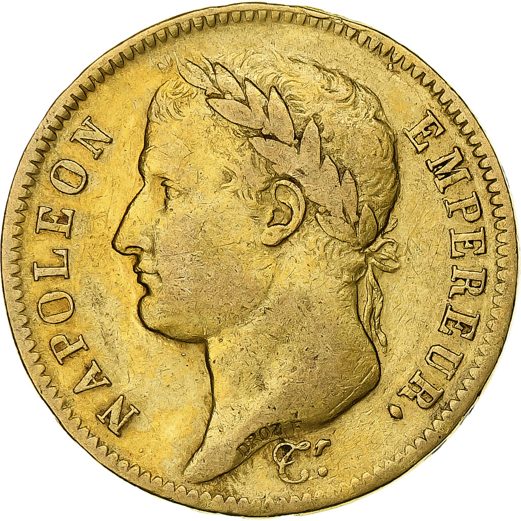 Munten, Frankrijk, Napoleon I, 40 Francs, 1811, Paris, ZF, Goud, KM:696.1