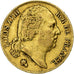 França, Louis XVIII, 20 Francs, Louis XVIII, 1820, Nantes, Dourado, EF(40-45)