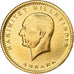 Turkey, 100 Kurush, 1992, Ankara, Gold, MS(63), KM:855