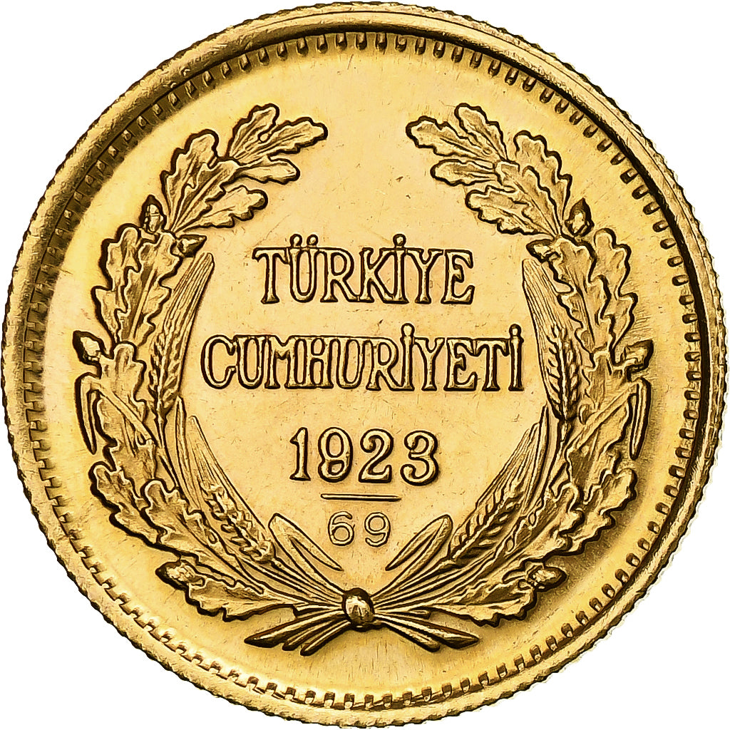 Turkey, 100 Kurush, 1992, Ankara, Gold, MS(63), KM:855