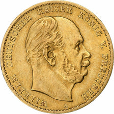 German States, PRUSSIA, Wilhelm I, 10 Mark, 1877, Berlin, Gold, AU(50-53)