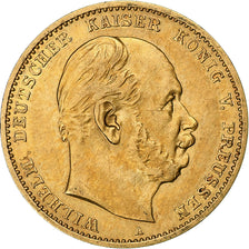 German States, PRUSSIA, Wilhelm I, 10 Mark, 1879, Berlin, Gold, AU(50-53)