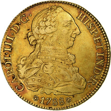 Spain, Charles III, 8 Escudos, 1788, Seville, Gold, AU(50-53), KM:409.2a