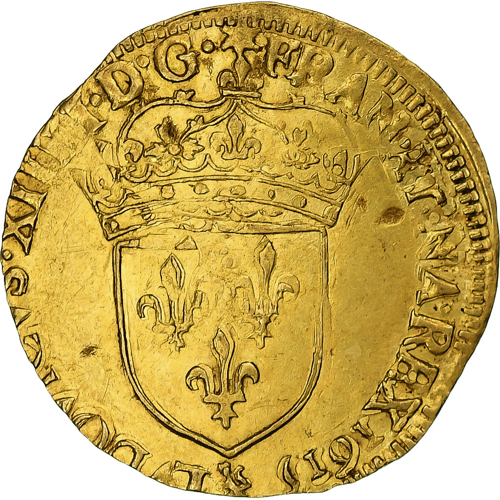 Coin, France, Louis XIII, Écu d'or, Ecu d'or, 1615, Paris, AU(50-53), Gold