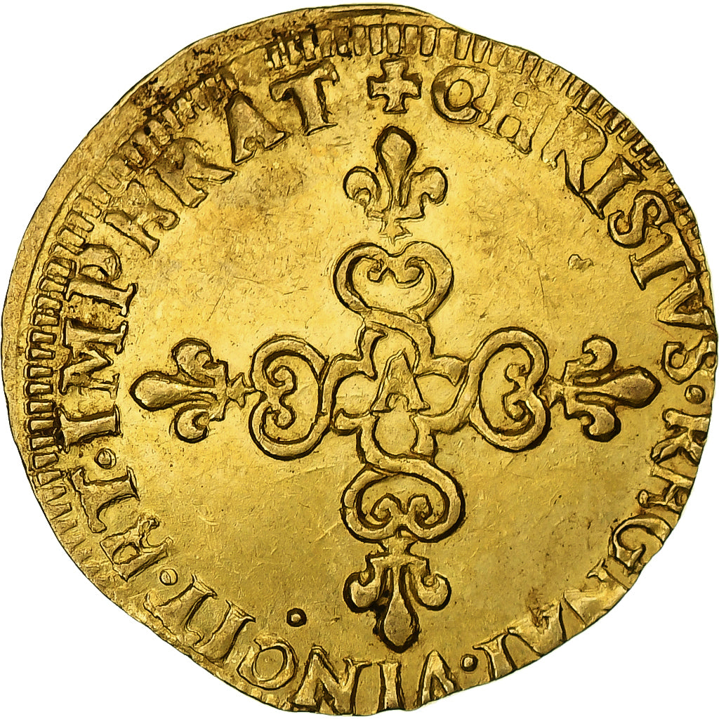 Coin, France, Louis XIII, Écu d'or, Ecu d'or, 1615, Paris, AU(50-53), Gold
