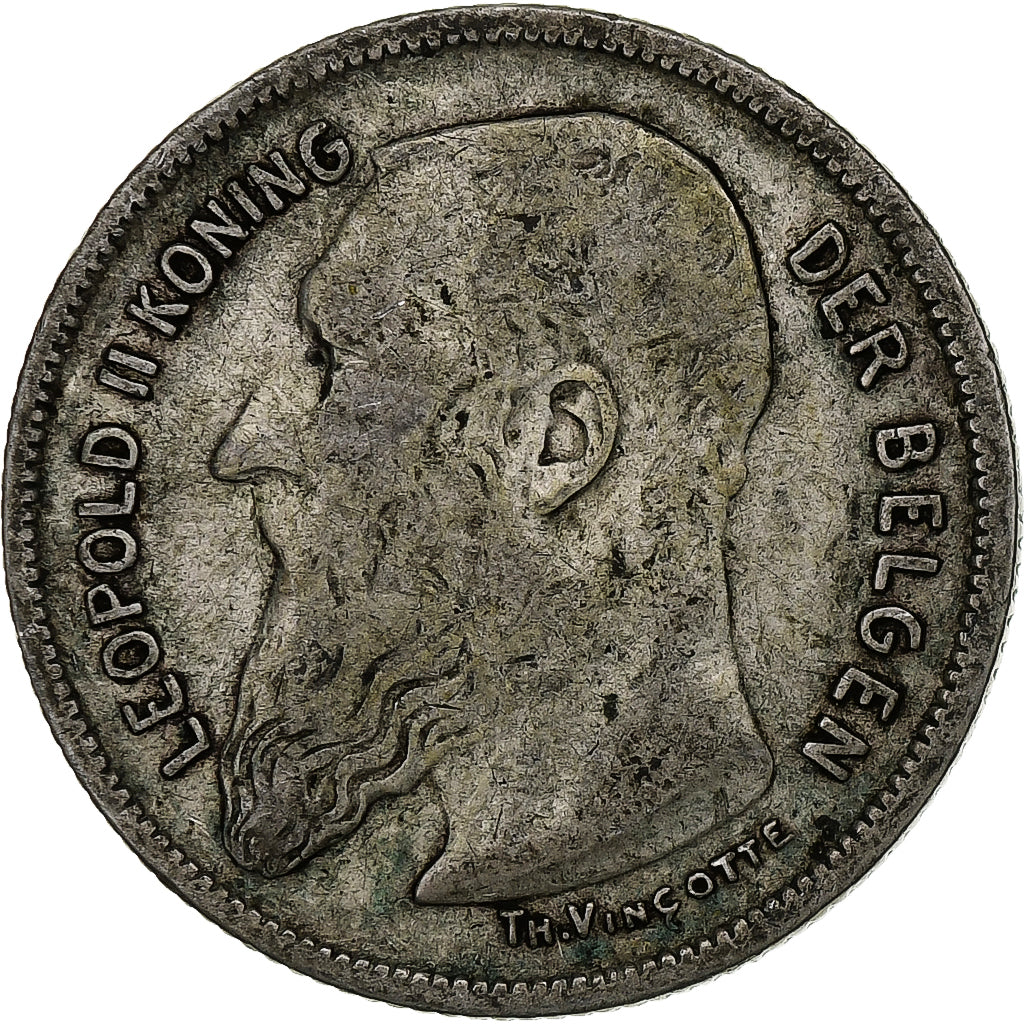 Belgium, 2 Francs, 2 Frank, 1904, Silver, VF(30-35), KM:59