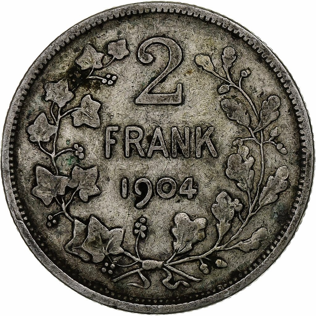 Belgium, 2 Francs, 2 Frank, 1904, Silver, VF(30-35), KM:59