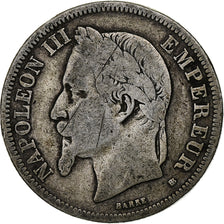 Coin, France, Napoleon III, Napoléon III, 2 Francs, 1869, Strasbourg, F(12-15)