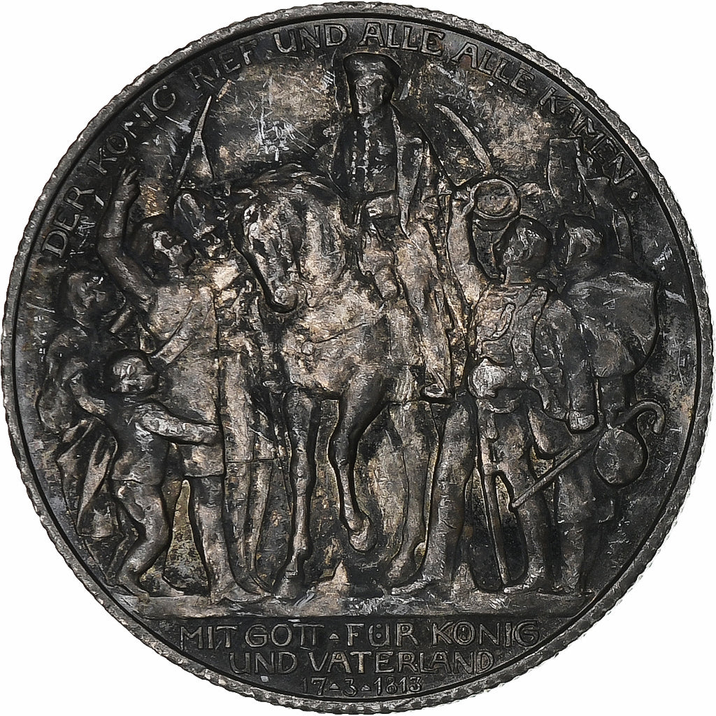 German States, PRUSSIA, Wilhelm II, 2 Mark, 1913, Berlin, Silver, AU(50-53)