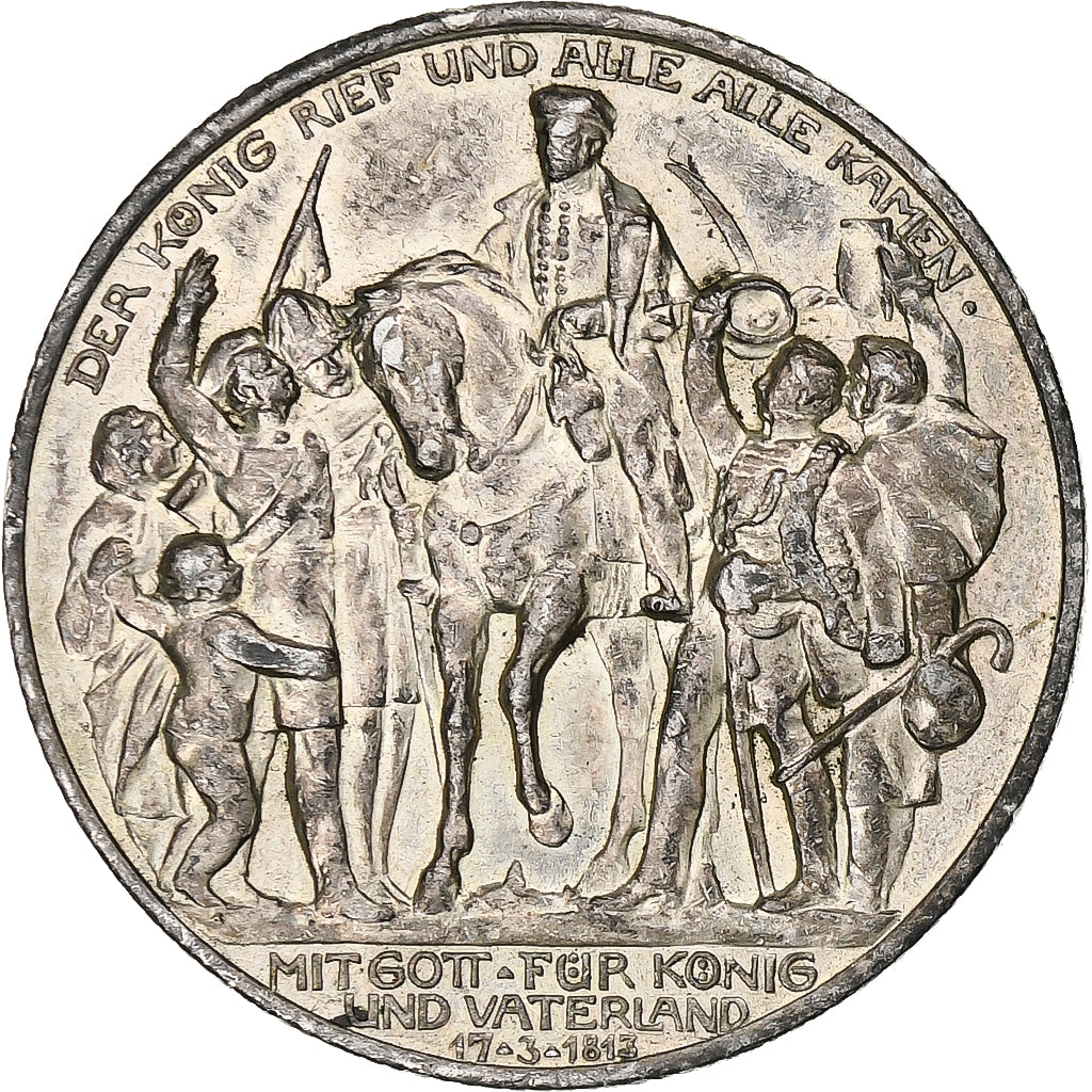 Landy niemieckie, PRUSSIA, Wilhelm II, 2 Mark, 1913, Berlin, Srebro, AU(50-53)