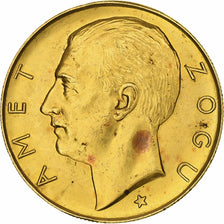 Albanië, Zog I, 100 Franga Ari, 1927, Rome, Goud, PR, KM:11a.2