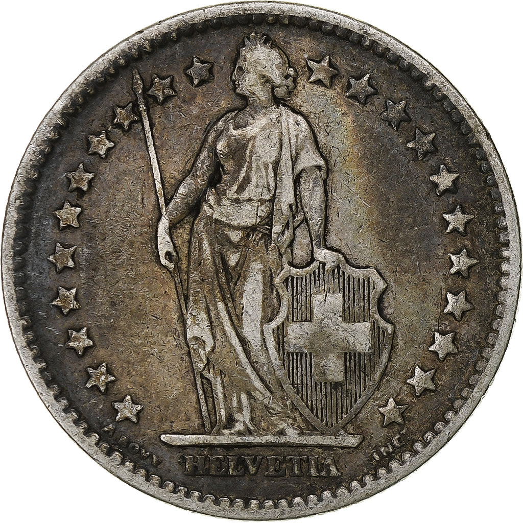 Coin, Switzerland, 2 Francs, 1878, Bern, VF(20-25), Silver, KM:21