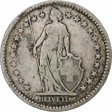 Coin, Switzerland, 2 Francs, 1886, Bern, VF(20-25), Silver, KM:21