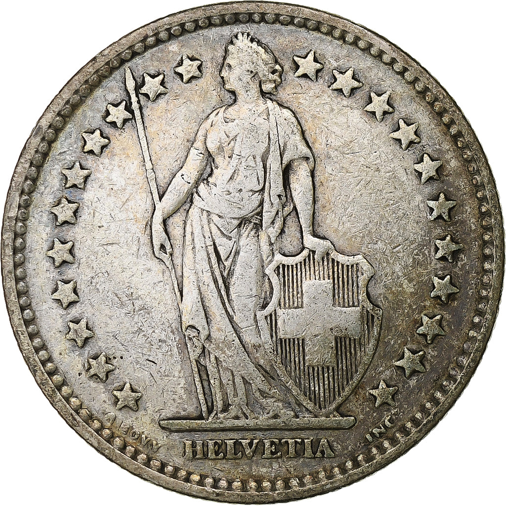 Switzerland, 2 Francs, 1920, Bern, Silver, VF(30-35), KM:21