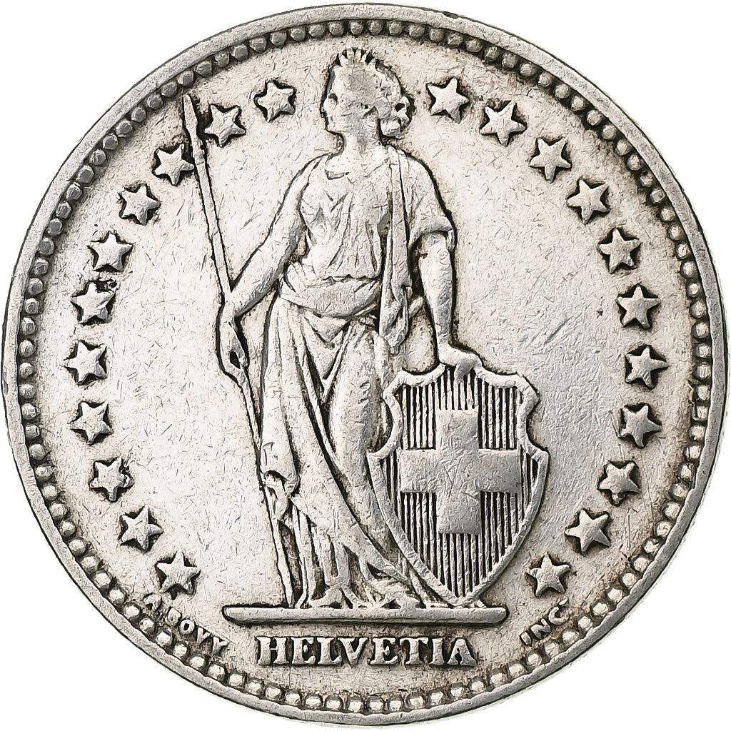 Switzerland, 2 Francs, 1937, Bern, Silver, VF(30-35), KM:21