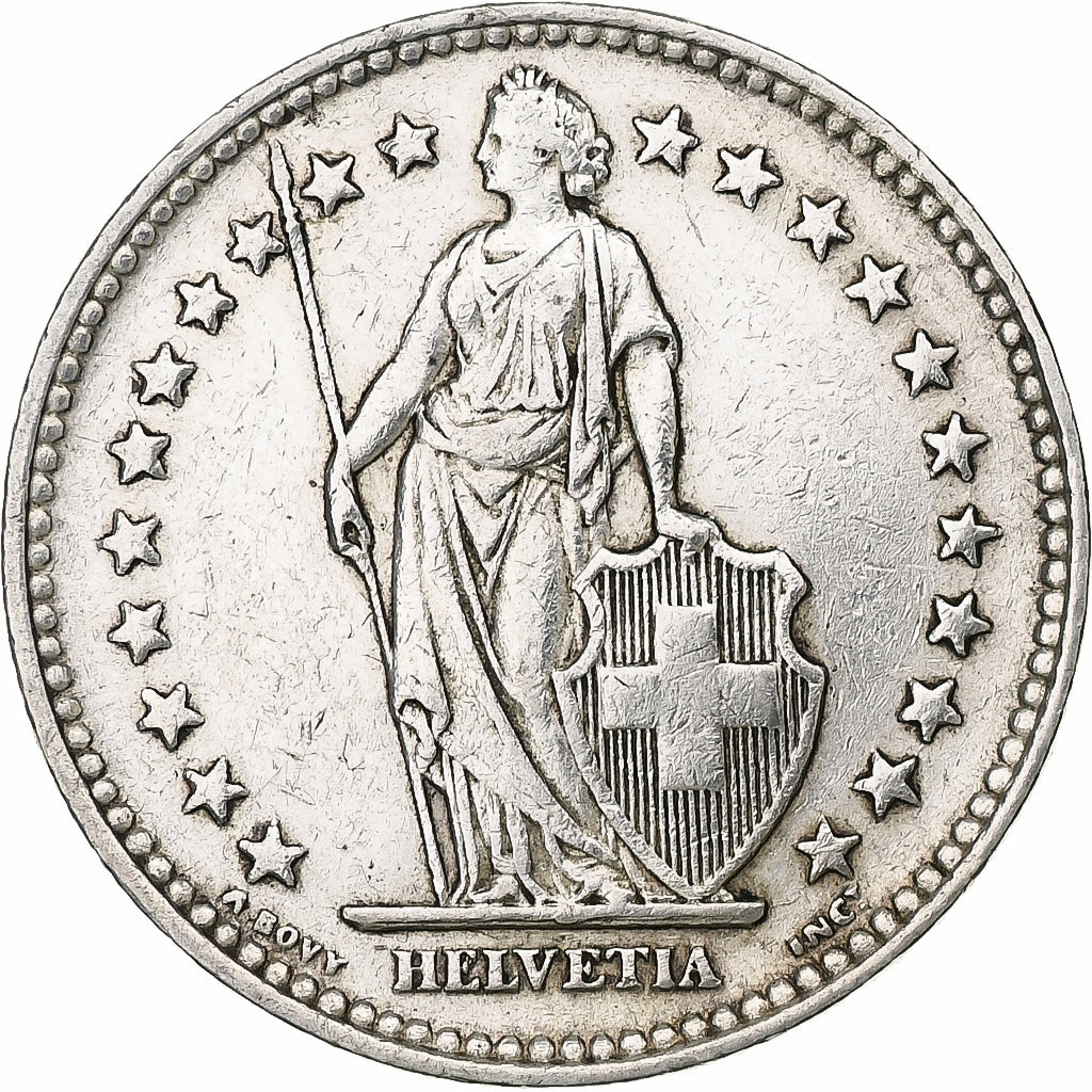 Switzerland, 2 Francs, 1940, Bern, Silver, VF(30-35), KM:21