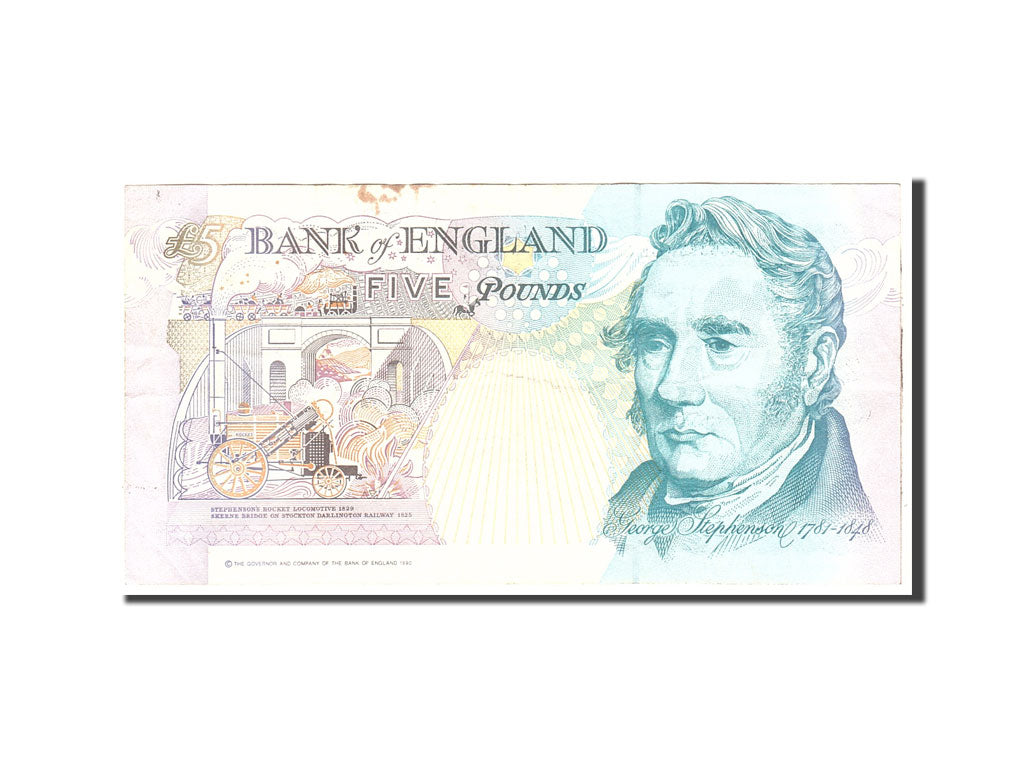 Great Britain, 5 Pounds, 1991, KM:382b, Undated, EF(40-45)