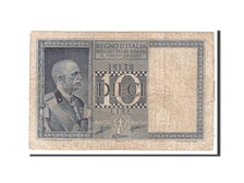 Banknote, Italy, 10 Lire, 1935, Undated, KM:25c, VF(20-25)