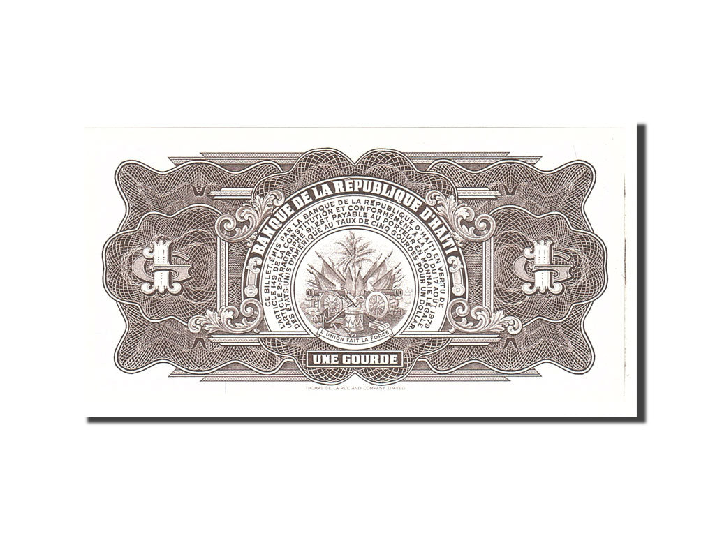 Haiti, 1 Gourde, 1919, KM:196a, Undated, UNC(65-70)