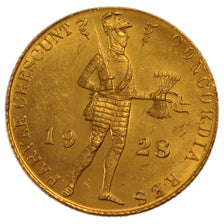 Netherlands, Ducat, 1928, Utrecht, KM #83.1, MS(60-62), Gold, 3.50