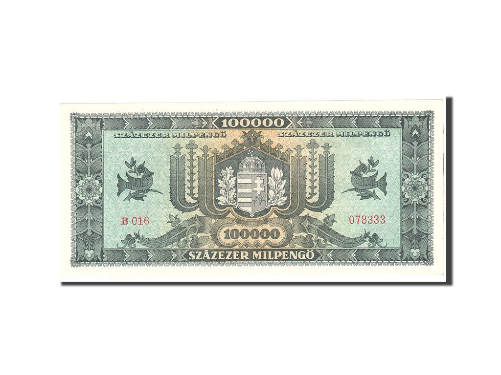 Banknote, Hungary, 100,000 Milpengö, 1946, 1946-04-29, KM:127, UNC(65-70)