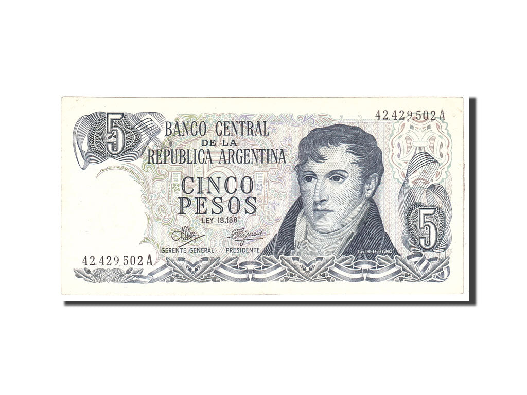 Argentina, 5 Pesos, 1971, Undated, KM:288, EF(40-45)