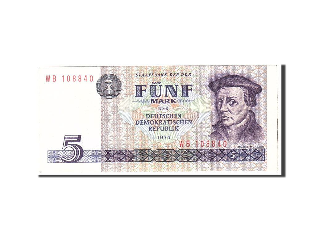 Banknote, Germany - Democratic Republic, 5 Mark, 1975, Undated, KM:27A