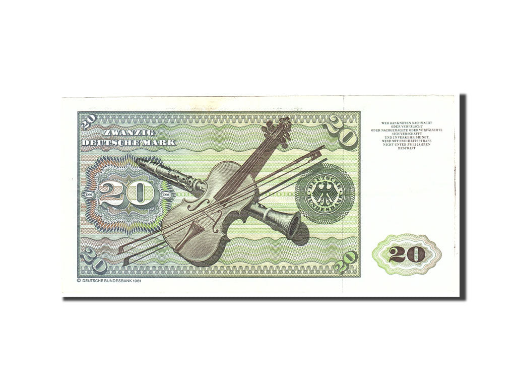 Banknote, GERMANY - FEDERAL REPUBLIC, 20 Deutsche Mark, 1980, 1980-01-02
