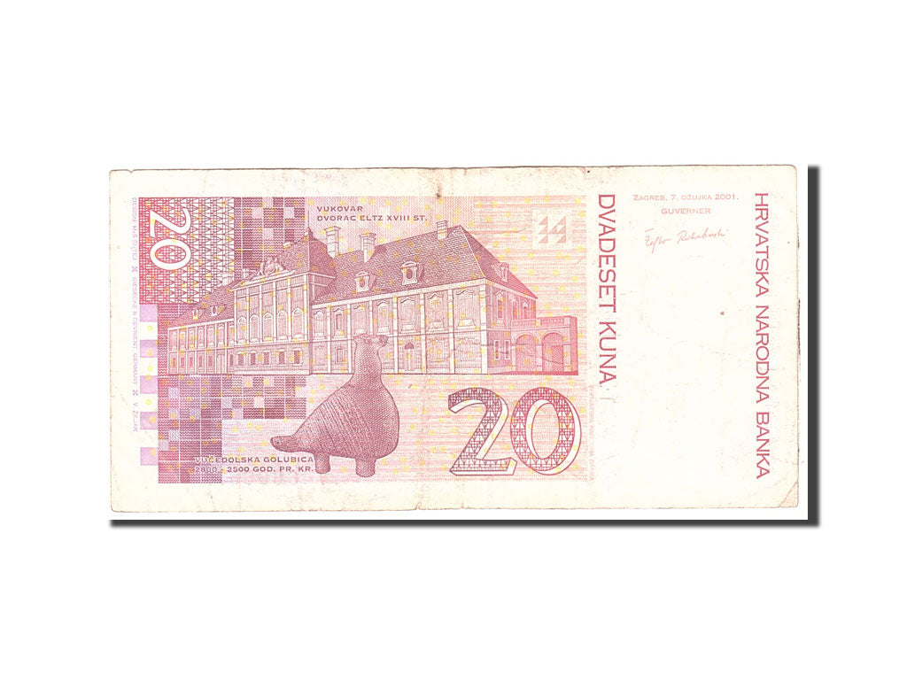 Banknote, Croatia, 20 Kuna, 2001, 2001-03-07, KM:39, VF(20-25)