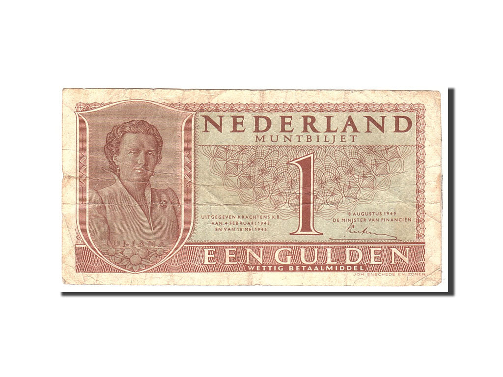 Banknote, Netherlands, 1 Gulden, 1949, 1949-08-08, KM:72, VF(20-25)