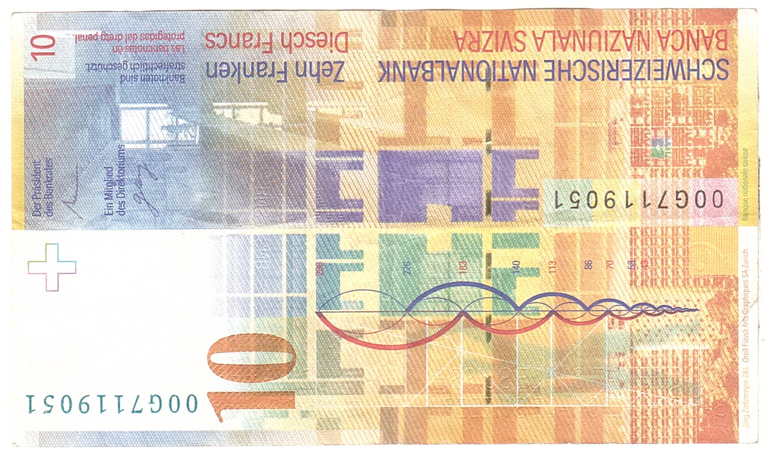 Banknote, Switzerland, 10 Franken, 2000, Undated, KM:67a, EF(40-45)