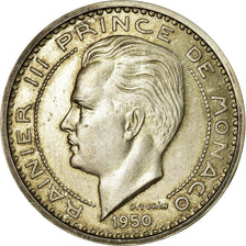 Coin, Monaco, 50 Francs, 1950, MS(60-62), Silver, Gadoury:125
