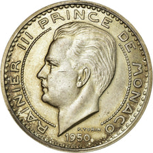 Coin, Monaco, 100 Francs, 1950, MS(60-62), Silver, Gadoury:126