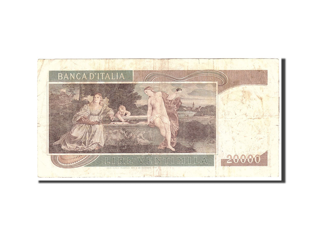 Banconote, Italia, 20,000 Lire, 1975, KM:104, 1975-02-21, MB