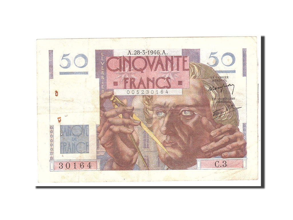 Francia, 50 Francs, 1946, KM:127a, 1946-03-28, BC, Fayette:20.2