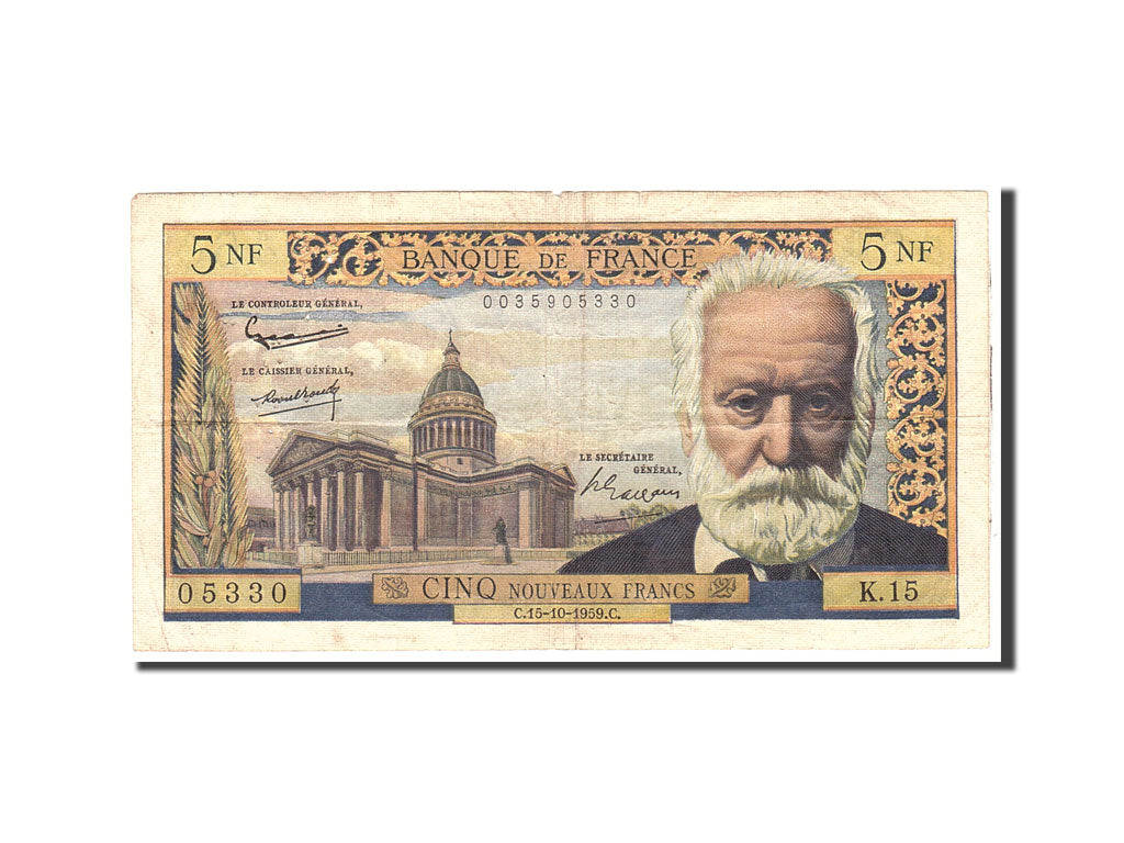 Francia, 5 Nouveaux Francs, 1959, KM:141a, 1959-10-15, BB, Fayette:56.3