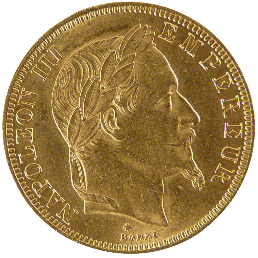 FRANCE, Napoléon III, 50 Francs, 1866, Paris, MS(60-62), Gold, Gadoury #1112, 1.