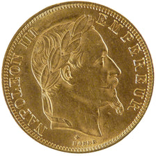 FRANCE, Napoléon III, 50 Francs, 1866, Paris, MS(60-62), Gold, Gadoury #1112, 1.