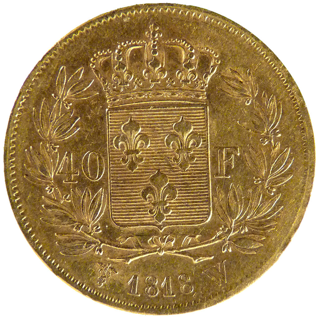 LOUIS XVIII, 40 Francs Or