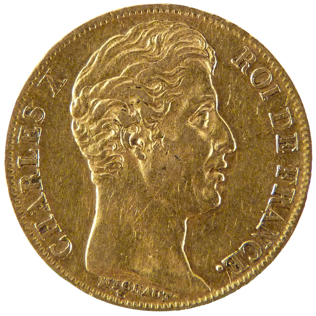 Francia, Charles X, 20 Francs, 1825, Paris, BB+, Oro, Gadoury:1029