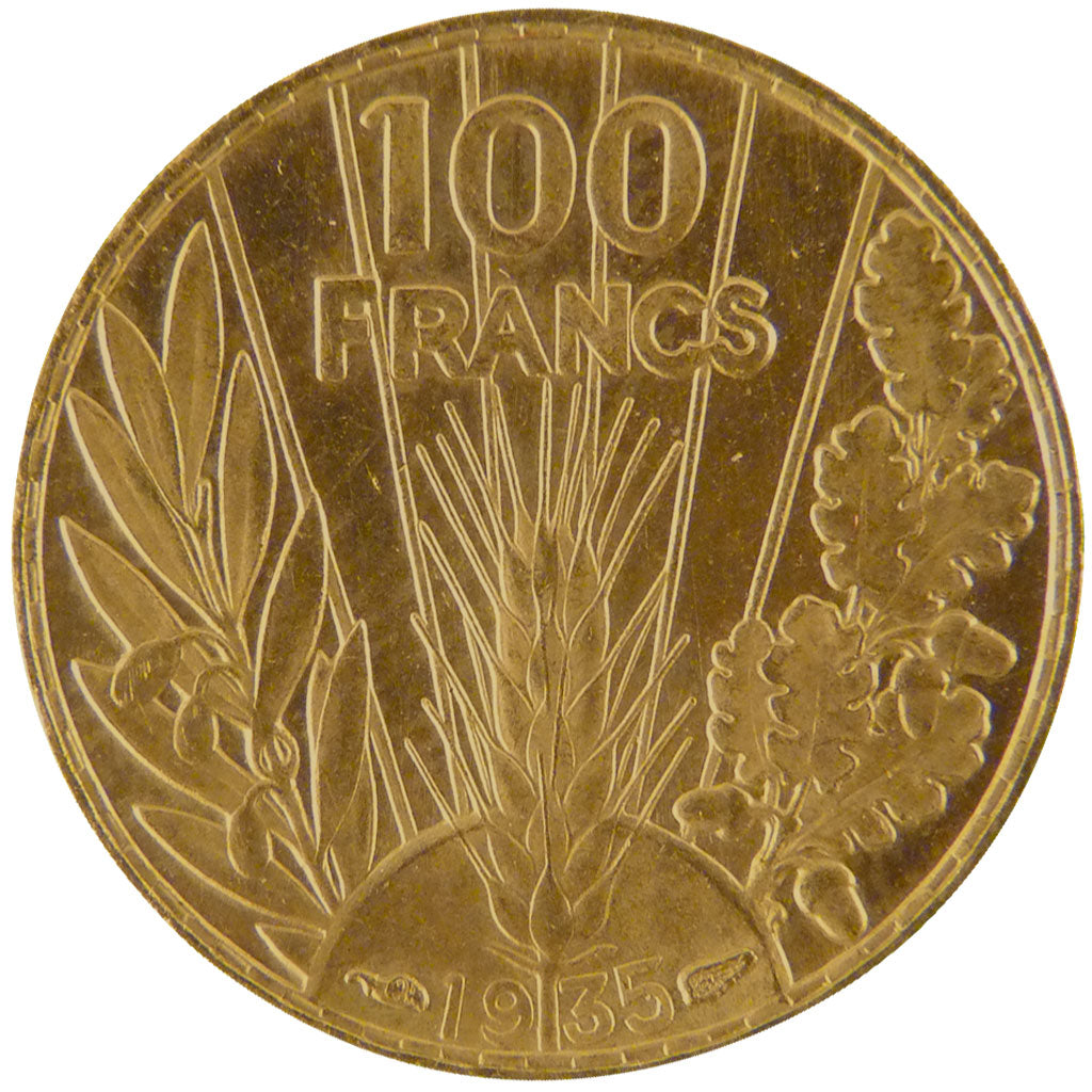 FRANCE, Bazor, 100 Francs, 1935, Paris, MS(60-62), Gold, Gadoury #1148, 6.60