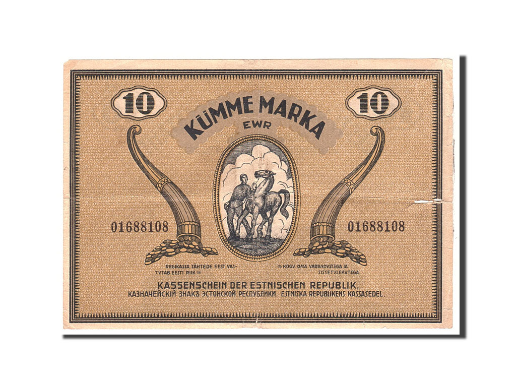 Banknot, Estonia, 10 Marka, 1919, Undated, KM:46a, EF(40-45)