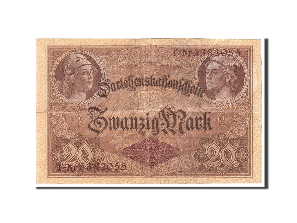 Banknote, Germany, 20 Mark, 1914, 1914-08-05, KM:48b, EF(40-45)