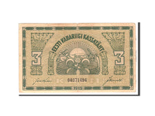 Biljet, Estland, 3 Marka, 1919, Undated, KM:44a, TTB