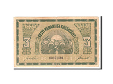 Billete, 3 Marka, 1919, Estonia, KM:44a, Undated, MBC