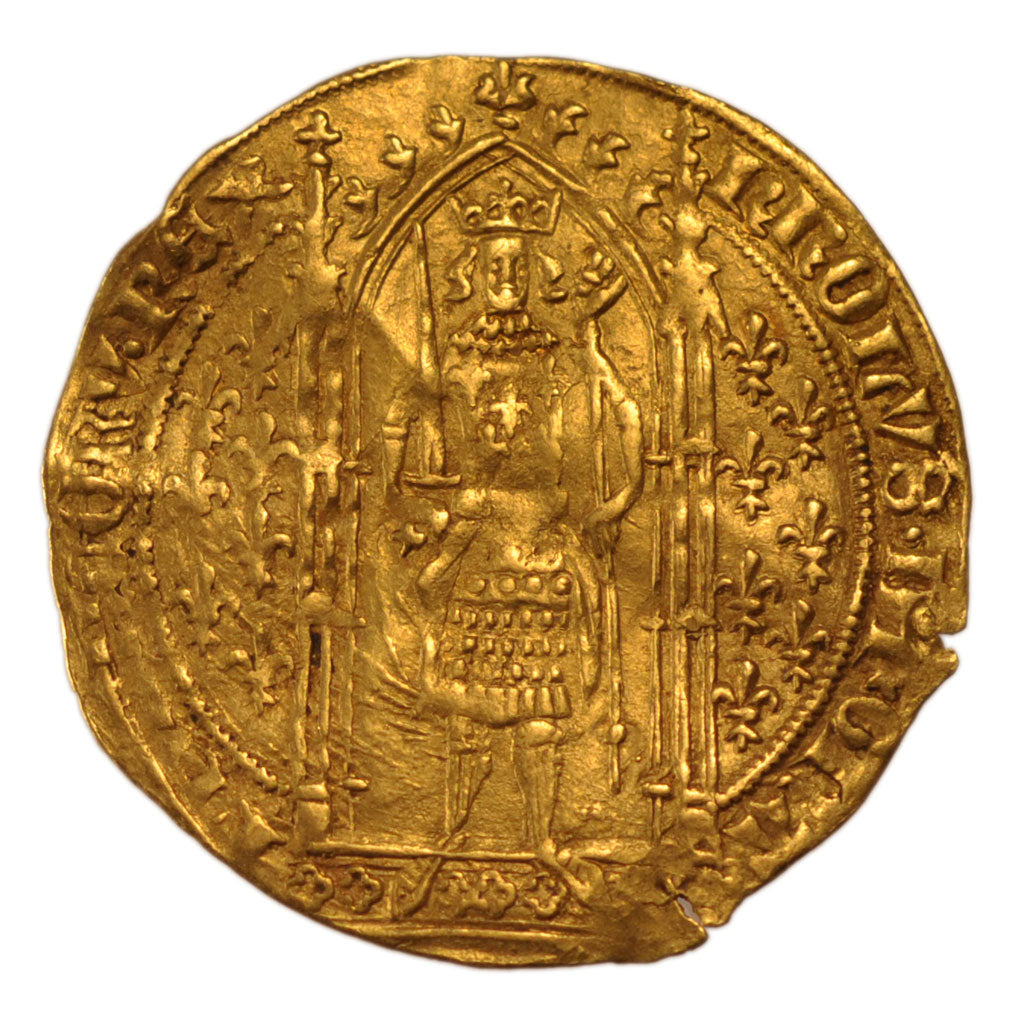 FRANCE, Franc à pied, 1365, EF(40-45), Gold, Duplessy #360, 3.80